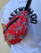Large bum bag, worn over shoulder