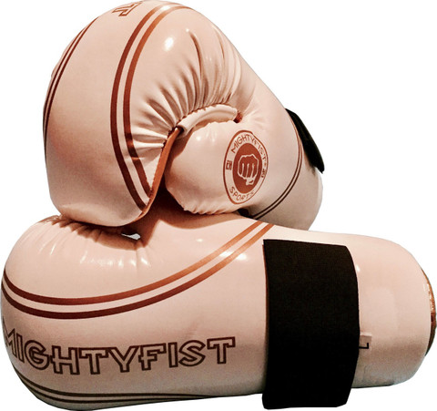 White and gold gloves
