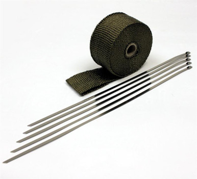 Titanium Header Wrap-2" wide x 25 Ft. with ties