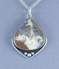 Priday Plume Agate Sterling Silver Pendant p0016