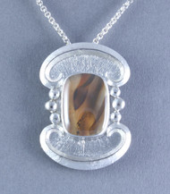 Montana Agate and Sterling Silver Pin/Pendant