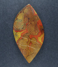 Red and Gold Morgan Hill Poppy Jasper Designer Cabochon  #18291