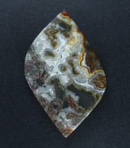 Crazy lace Agate Cabochon- Black, Red and Yellow  #18471