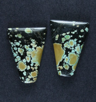  Gorgeous Hubei Spiderweb Turquoise - Matched Pair  #18536