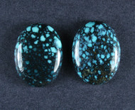 Gorgeous Hubei Spiderweb Turquoise - Matched Pair  #18654