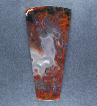 Dramatic designer cabochon of Red Flame Agate  #19209