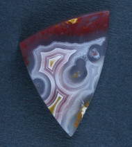 Red and White Agua Nueva Fotification Agate Cabochon   #19840