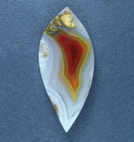Gorgeous Laguna Agate Cabochon- Red, Yellow and White   #19858