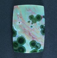 Old Time Orby Green and Pink Ocean Jasper Cabochon  #19862