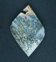 Exceptional Cabochon of Indo Plume Marcasite in Agate  #19968