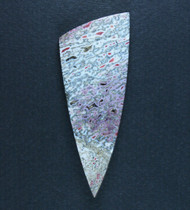 Beautiful Pink, Red and Blue Agatized Dino Bone Cabochon  #20054