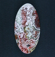 Crazy lace Agate Cabochon- Red, Pink and White  #20084