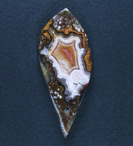 Top Shelf Laguna Agate Cabochon- Red, Pink and White   #20103