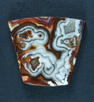 Crazy lace Agate Cabochon-  Red, Pink and White  #20339