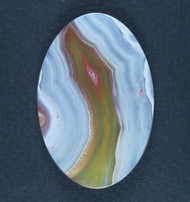 Gorgeous Laguna Agate Cabochon- Yellow, Red and White   #20382