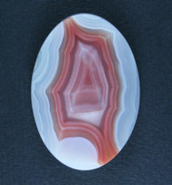Gorgeous Laguna Agate Cabochon- Red, Pink and White   #20420