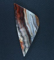 Crazy lace Agate Cabochon-  Red, Orange and White  #20425