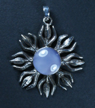 Baxter Blue Chalcedony and Sterling Silver Pendant