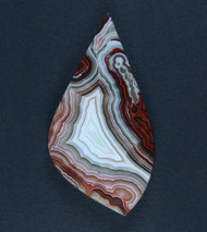 Old School Crazy lace Agate Cabochon-  Red, Pink and White  #20540