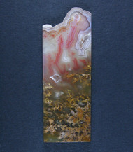 Fantastic Pink Texas Plume Agate Cabochon  #20636