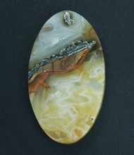 Indonesian Marcasite in Agate Designer Cabochon   #20689