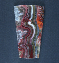 Crazy lace Agate Cabochon-  Red, Green and Orange  #20708