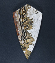 Black Crazy lace Agate Cabochon- Black, White and Yellow  #21024