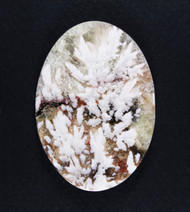 White Snow Plume Designer Cabochon  #21171