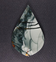 Dramatic Morrisonite Jasper Cabochon- Green and White  #21189