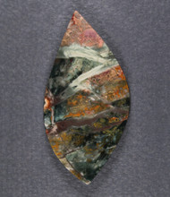 Dramatic Morrisonite Jasper Cabochon- Green, Pink and Orange   #21198