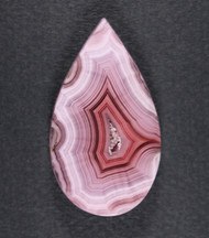 Top Shelf Laguna Agate Cabochon- Red, Pink and White   #21230