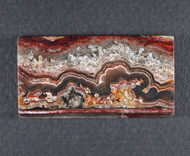 Black Crazy lace Agate Cabochon- Black, Red and Yellow  #21245