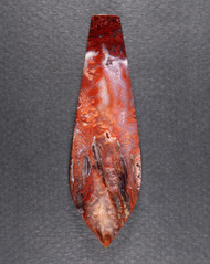 Dramatic Cady Mountains Red and Pink Plume Cabochon  #21254