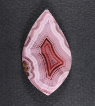 Top Shelf Laguna Agate Cabochon- Red, Pink and White   #21268