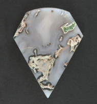 Dramatic Ochoco Green Moss Agate Designer Cabochon  #21282