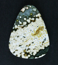 Orby Green and Yellow Ocean Jasper Designer Cabochon  #21319