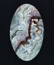 Crazy lace Agate Designer Cabochon - Red, Pink and White #21332