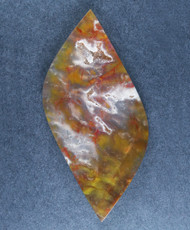 Dramatic designer cabochon of Bird of Paradise Plume  #21343