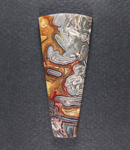 Crazy lace Agate Cabochon-  Yellow, Red and Blue  #21373