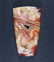 Crazy lace Agate Cabochon-  Red, Green and Orange  #21386