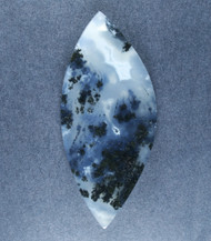 Gorgeous Marfa Black Plume Agate Designer Cabochon  #21398