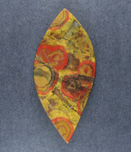 Red and Gold Morgan Hill Poppy Jasper Designer Cabochon  #21408