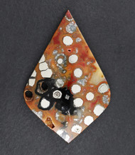 Indonesian Marcasite Tube Agate Designer Cabochon   #21422