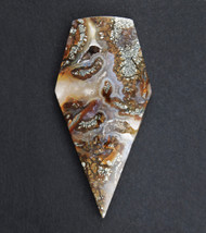 Indonesian Marcasite Tube Agate Designer Cabochon   #21460