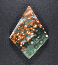 Dramatic Green and Orange Ocean Jasper Designer Cabochon  #21479