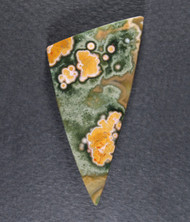 Dramatic Green and Orange Ocean Jasper Designer Cabochon  #21482