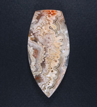 Crazy lace Agate Cabochon-  Pink, Orange and White  #21501