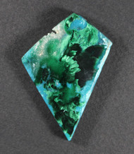 Deep Blue Gem Chrysocolla Chatoyant Malachite Cabochon  #21520