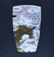 Pink and White Agua Nueva Banded Agate Cabochon   #21570