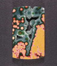 Dramatic Orange and Green Ocean Jasper Big Collectors Cabochon  #21585